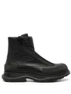 Alexander Mcqueen Tread Slick Motorcycle Boot In Black