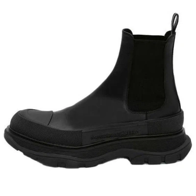Alexander Mcqueen Tread Slick Ankle Boot 'black Silver'