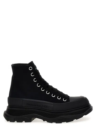 Alexander Mcqueen Tread Slick Sneakers In Black