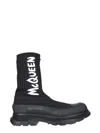 Alexander Mcqueen Sock-style Logo-print Boots