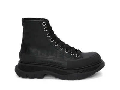 Pre-owned Alexander Mcqueen Tread Slick Boot Graffiti (women's) Sneakers In Black