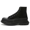 Alexander Mcqueen Black Suede Tread Slick High-top Sneakers