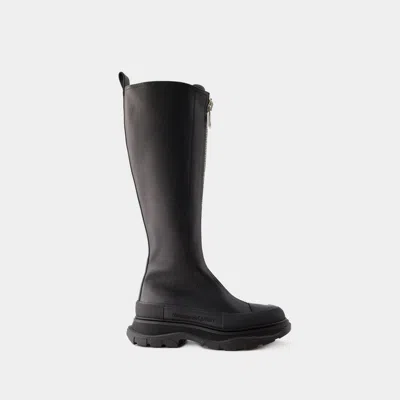 Alexander Mcqueen Tread Slick Boots -  - Leather - Black