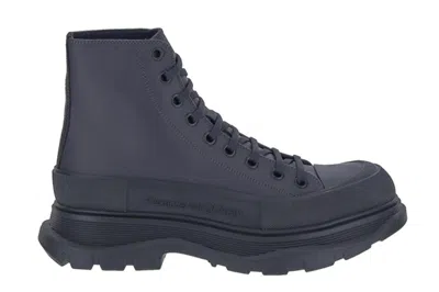 Pre-owned Alexander Mcqueen Tread Slick Boots Grey