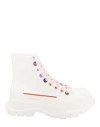 Alexander Mcqueen Ankle Lace-up Sneakers In White
