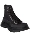 Alexander Mcqueen Tread Slick Canvas Boot In Black