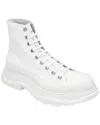 Alexander Mcqueen Sack Sneaker In Canvas With Leather Interior In White
