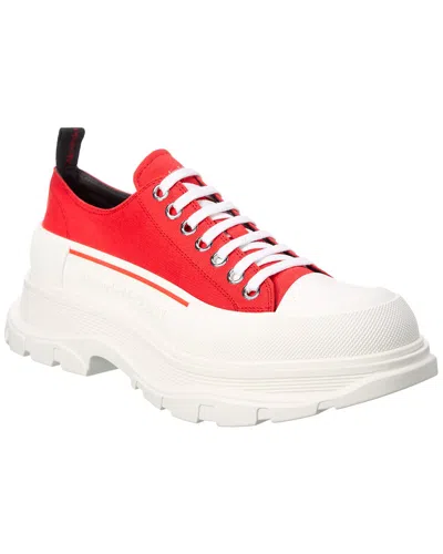 Alexander Mcqueen Tread Slick Canvas Sneaker In Red