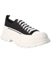 Alexander Mcqueen Tread Slick Lace-up Sneakers In Black