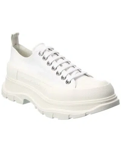 Pre-owned Alexander Mcqueen Tread Slick Canvas Sneaker Men's In White