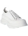 Alexander Mcqueen Sneakers Tread Slick Uomo Tessuto Bianco In White