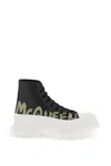 Alexander Mcqueen Tread Slick Ankle Boots In Calf Leather