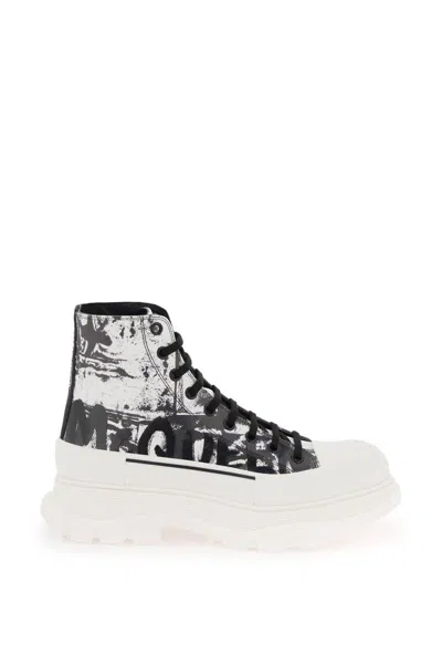 Alexander Mcqueen Chunky Sole High-top Lace-up Sneakers In Mixed Colours