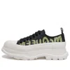 Alexander Mcqueen Tread Slick Graffiti Sneakers 'black White'