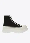 Alexander Mcqueen Tread Slick High-top Sneakers In Black