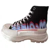 Alexander Mcqueen Tread Slick High-top Sneakers 'black Blue Red' In Multi