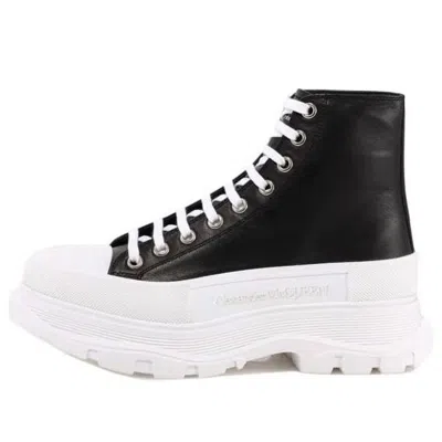 Alexander Mcqueen Tread Slick High-top Sneakers 'black White'
