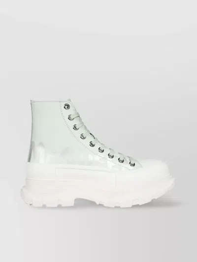 Alexander Mcqueen Tread Slick High-top Sneakers In Green