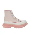 Alexander Mcqueen Woman Ankle Boots Light Pink Size 10 Calfskin In Pink