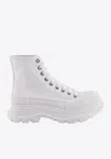 Alexander Mcqueen Tread Slick High-top Sneakers In White