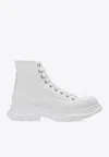 Alexander Mcqueen Tread Slick High-top Sneakers In White