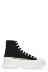 Alexander Mcqueen Tread Slick Lace-up Ankle Boots In Black