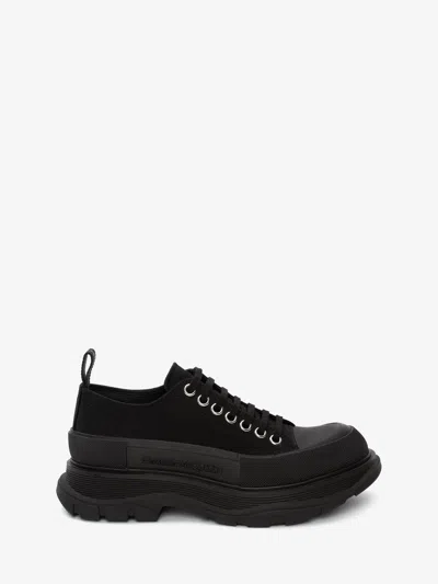 Alexander Mcqueen Tread Slick Sneakers In Black Silver