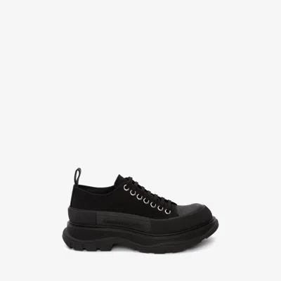 Alexander Mcqueen Tread Slick Sneakers In Black Silver
