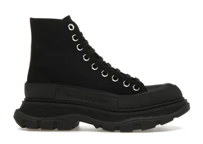 Pre-owned Alexander Mcqueen Tread Slick Lace Up Boot (women's) Sneakers In Black