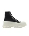 Alexander Mcqueen Alexander Mc Queen Black Canvas Tread Slick Boots In White
