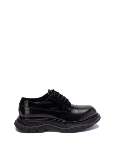 Alexander Mcqueen `tread Slick` Lace-up Shoes In Black  