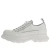 Alexander Mcqueen Tread Slick Lace Up Shoes 'white Grey'