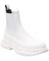 Alexander Mcqueen Leather Chunky Sole Sneakers Women In White
