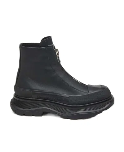 ALEXANDER MCQUEEN ALEXANDER MCQUEEN TREAD SLICK ZIP DETAILED BOOTS