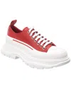 Alexander Mcqueen Tread Slick Leather Sneaker In Red