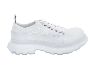 Pre-owned Alexander Mcqueen Tread Slick Low Lace Up Transparent (women's) Sneakers In White