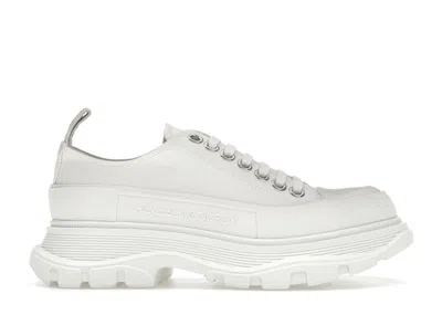 Pre-owned Alexander Mcqueen Tread Slick Low Lace Up (women's) Sneakers In White
