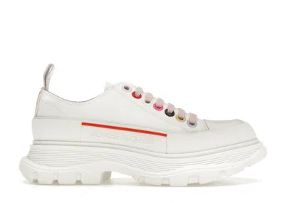 Pre-owned Alexander Mcqueen Tread Slick Low Lace Up (women's) Sneakers In White