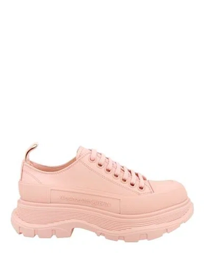 Alexander Mcqueen Tread Slick Low-top Sneaker Woman Sneakers Pink Size 8 Calfskin
