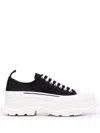 Alexander Mcqueen Tread Slick Low Top Sneakers In Black