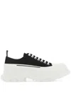 Alexander Mcqueen Canvas Tread Slick Sneaker In Black