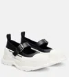 Alexander Mcqueen Leather And Rubber Lace-up Ballerinas