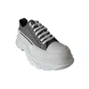 Alexander Mcqueen Tread Slick Plaid Lace-up Sneakers Grey In Multi