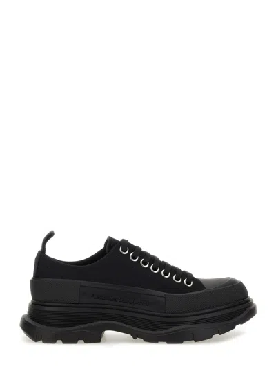 Alexander Mcqueen Tread Slick Sneakers In Black Silver