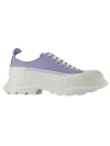 Alexander Mcqueen Light Purple Leather Tread Slick Sneakers In Purple
