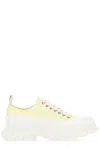 Alexander Mcqueen Pastel Yellow Leather Tread Slick Sneakers
