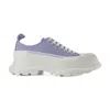 Alexander Mcqueen Light Purple Leather Tread Slick Sneakers