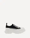 Alexander Mcqueen Black Canvas Tread Slick Sneakers In Multi