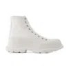 Alexander Mcqueen Tread Slick Sneakers  White Leather In White