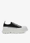 Alexander Mcqueen Tread Slick Lace Up In Black